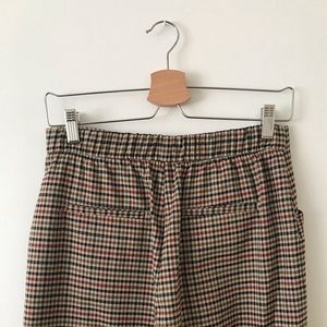 Zara plaid palazzo pants with buttons